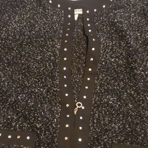 Cathy Daniels black sliver open front jacket - Picture 7 of 8